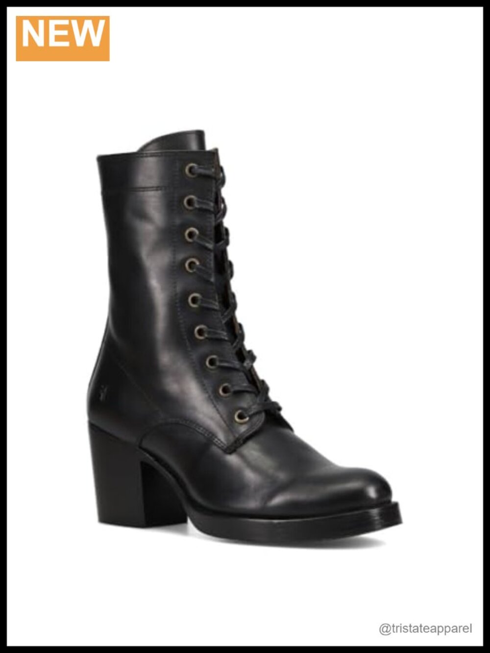Lace-Up Leather Ankle Boots, Cushioned Insole, Block Heel Wear